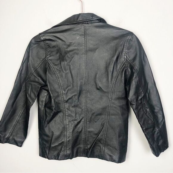 WILSONS LEATHER | Kids Black Leather Zip Front Jacket Youth Size Large - Picture 7 of 10
